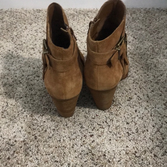 Gianni Bini Tan Suede Ankle Boots - Picture 3 of 5